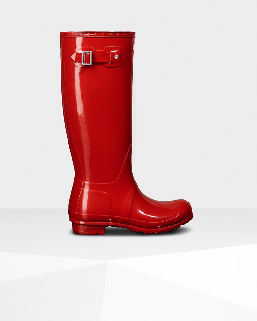 Womens Tall Rain Boots - Hunter Original Gloss (43KWQRYHC) - Red